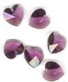 1 14mm Amethyst Swarovski Heart